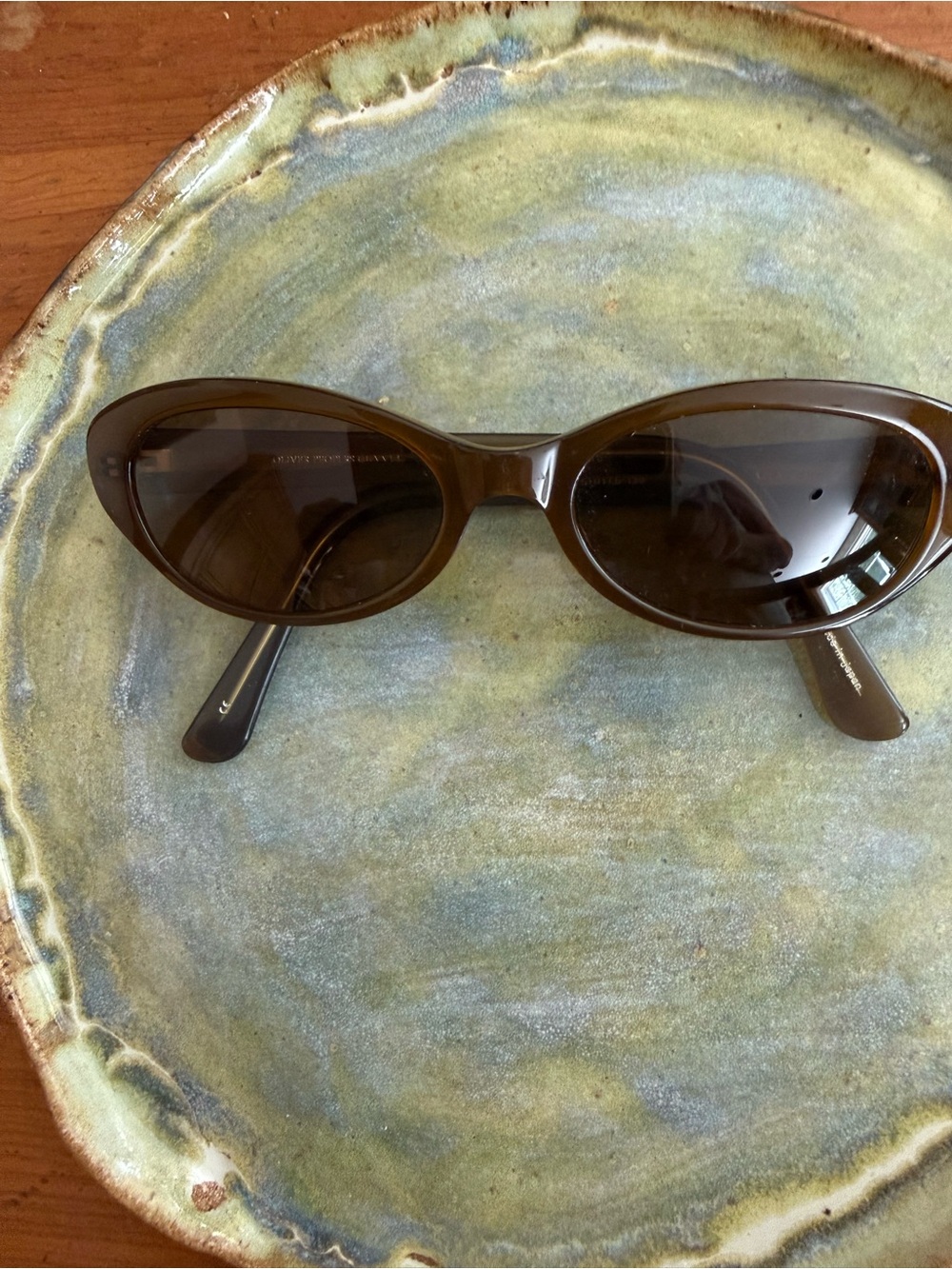 Oliver Peoples Brown Cat Eye Sunglasse